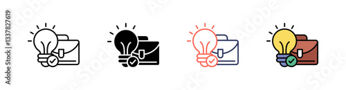 Skills Multi Style Icon Set Vector 