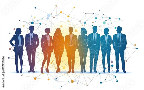 People coming together into a business group, cooperative teamwork, human resource management, new job candidates, team responsibilities and organization