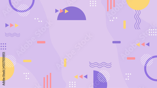 Flat design abstract background with colorful shapes