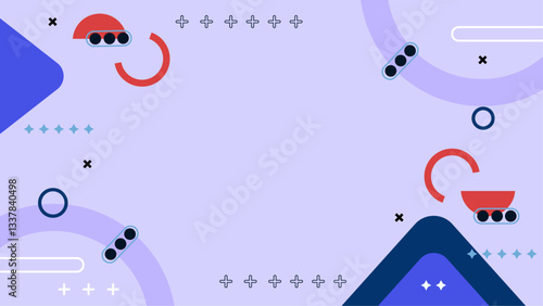 Flat geometric purple background