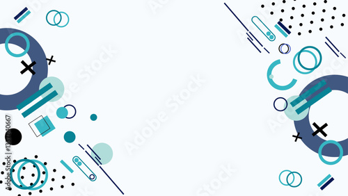 Colorful flat design simple geometric elements
