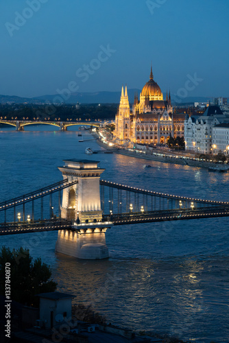 Photography hungarian parliament in budapest