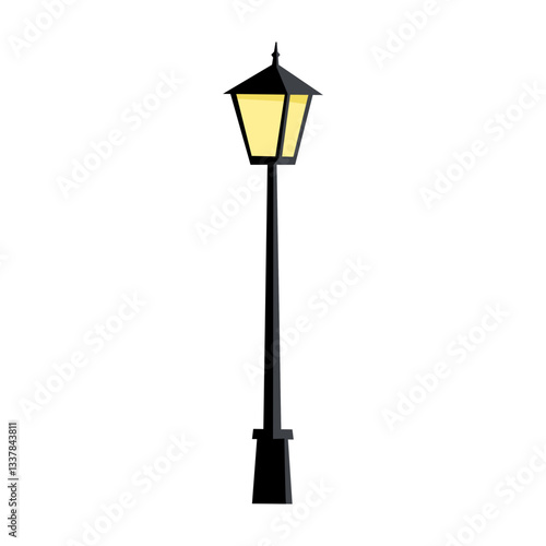 Retro Street lamp illustration