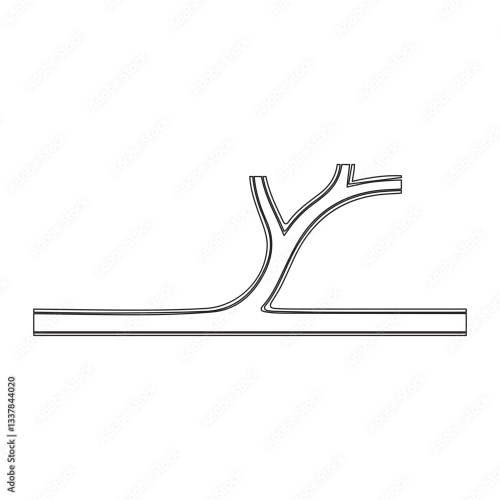 Fototapeta premium cardiovascular vessel line icon