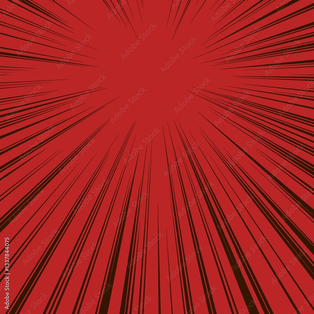 Obraz premium Retro Red Comic Background
