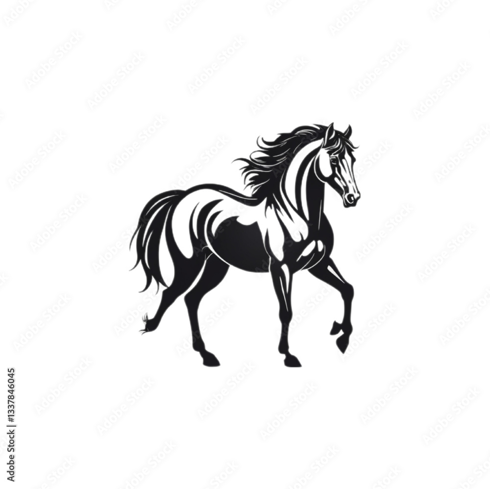 Hand drawn of detailed horse vector illustration. Hand drawn of detailed horse vector illustration.