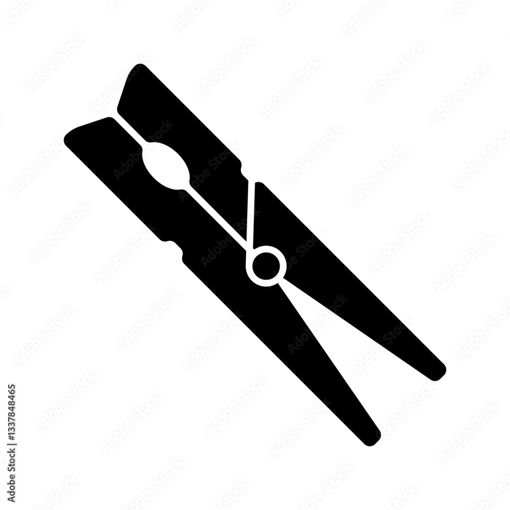 Simple clothes peg icon isolated on white backgruond. Simple clothes peg icon isolated on white backgruond.