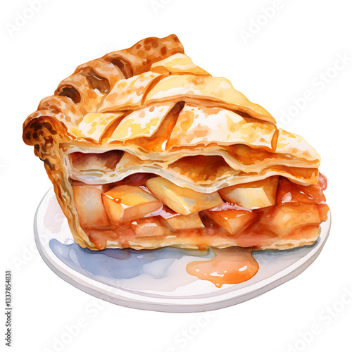 Wallpaper Mural Digital technology apple pie watercolor design illustration Torontodigital.ca