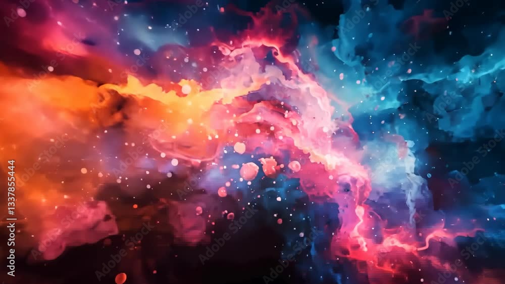 Vibrant Cosmic Nebula in Space Vibrant Cosmic Nebula in Space