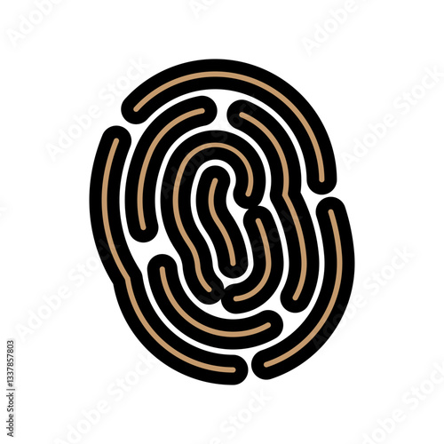 Fingerprint Vector Filled Icon Design