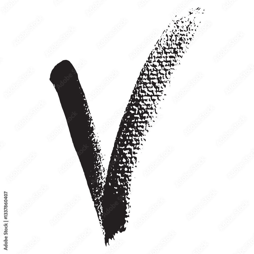 Check mark grunge vector cartoon illustration Check mark grunge vector cartoon illustration