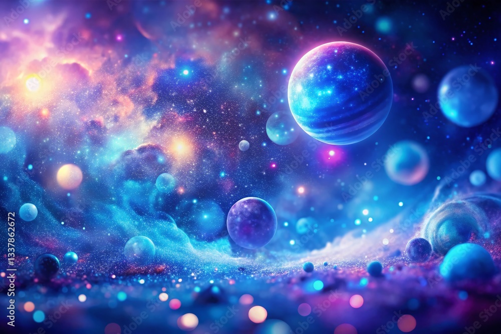 Surreal Abstract Background: Blue Purple Circles, Cosmic Energy, Mystical Design Surreal Abstract Background: Blue Purple Circles, Cosmic Energy, Mystical Design