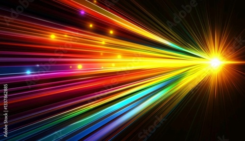 "Radiant Spectrum: An Explosion of Light and Color"

