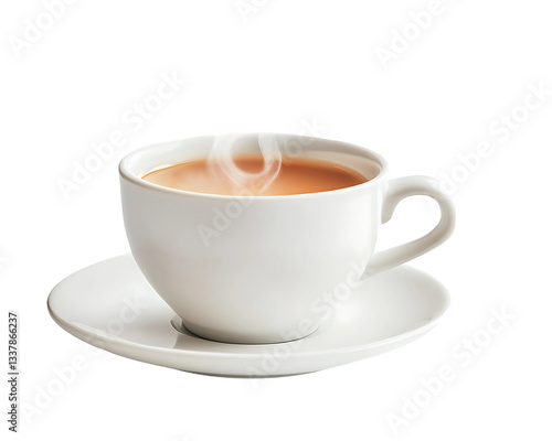 Wallpaper Mural Steaming Cup of Tea in White Ceramic Cup On Isolated White Background Torontodigital.ca