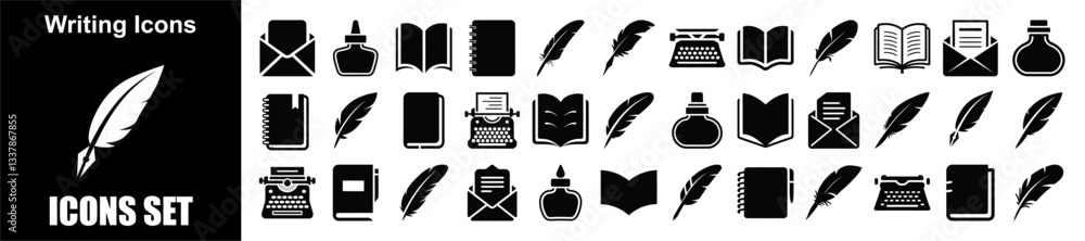 Writing & Documentation Icon Set – Files, Paperwork & Digital Records Writing & Documentation Icon Set – Files, Paperwork & Digital Records