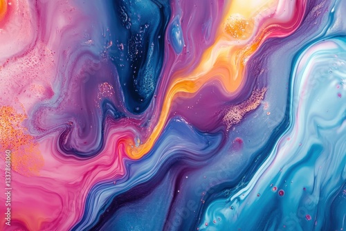 Wallpaper Mural Abstract colorful fluid liquid paint background swirls   Torontodigital.ca