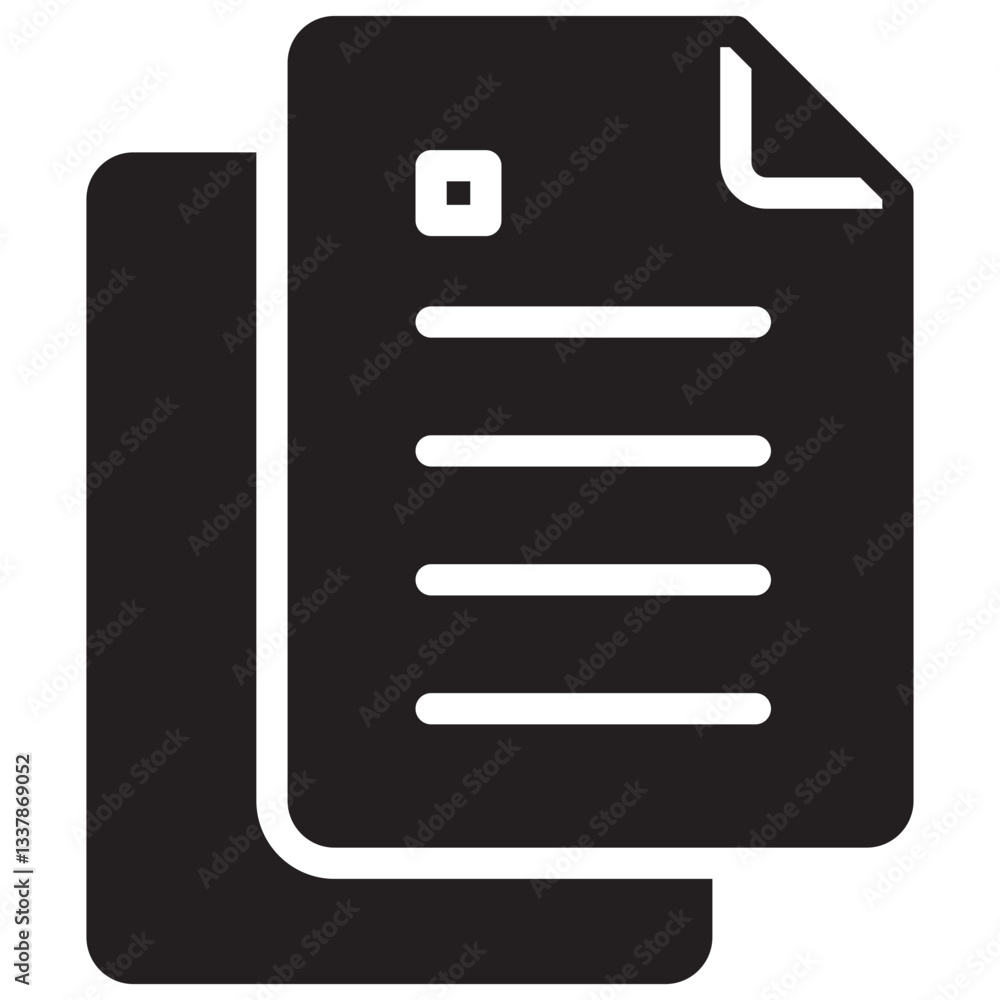 Document Glyph Icon Document Glyph Icon