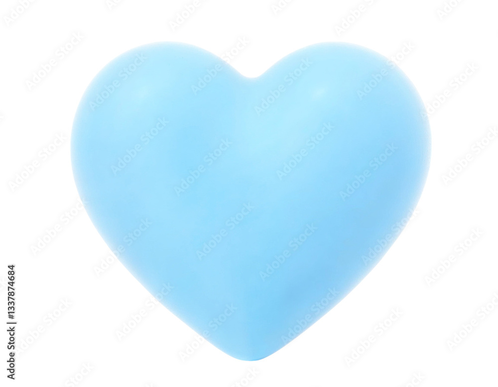 Fototapeta premium blue heart isolated on white
