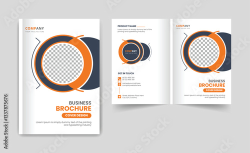 Geometric business brochure cover design