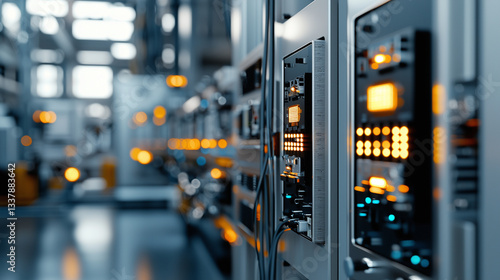 Electrical Control Panels in a High-Tech Industrial Facility