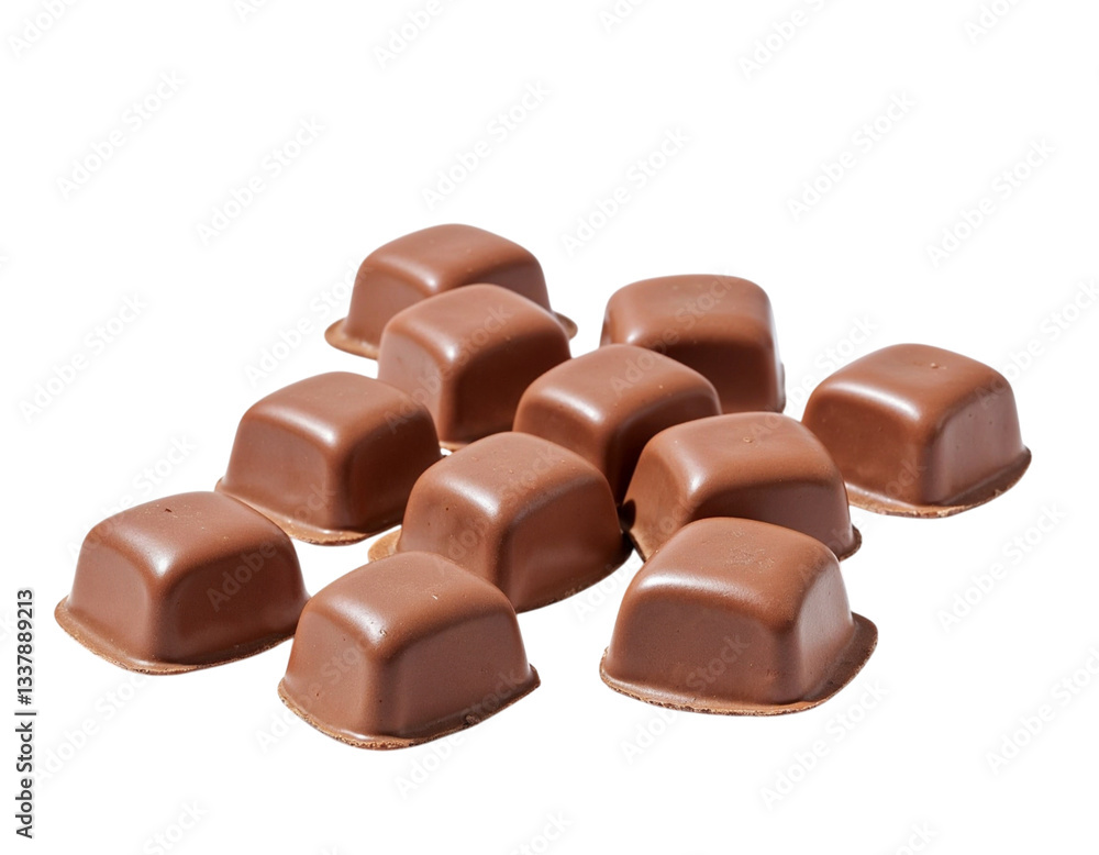 chocolate candies isolated on white background chocolate candies isolated on white background