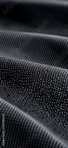 Wallpaper Mural Detailed View of Woven Fabric with Dark Gray Linear Pattern Torontodigital.ca