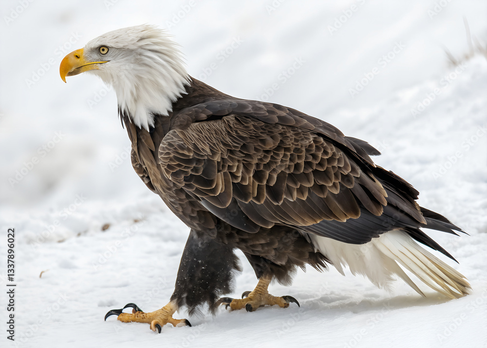 Obraz premium american bald eagle on a branch