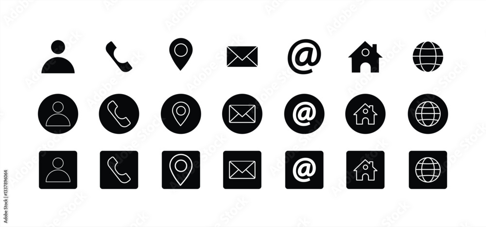 Web icon collection. Business card contact information icon. vector illustration Web icon collection. Business card contact information icon. vector illustration