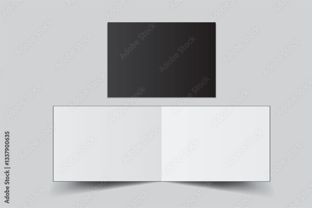 Open Leaflet, bi fold mockup template .Blank paper, thank you card, notecards, note paper, greeting card, wedding invitation, postcard, brochure or any creative work for presentation of your design
Open Leaflet, bi fold mockup template .Blank paper, thank you card, notecards, note paper, greeting card, wedding invitation, postcard, brochure or any creative work for presentation of your design