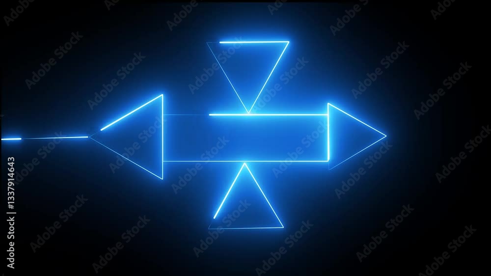 Glowing Geometric Arrows background Glowing Geometric Arrows background