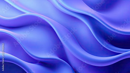 Dynamic Blue and Purple Fluid Abstract Artwork AI generated