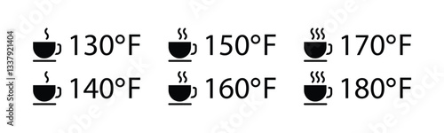 hot coffee temperature setting black color