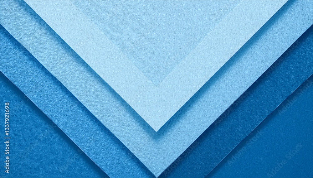 Obraz premium a visually captivating composition of layered blue paper arranged in a symmetrical pattern, forming an abstract, geometric design 