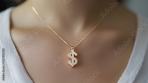 Dollar Sign Necklace: A clo...