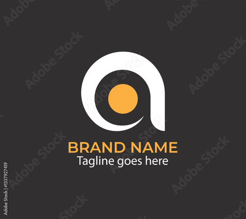 Vector logo design for a restaurant featuring a modern symbol with clean lines, a circular shape, and a professional look, perfect for business identity and web use. CMYK color mode. Editable color.