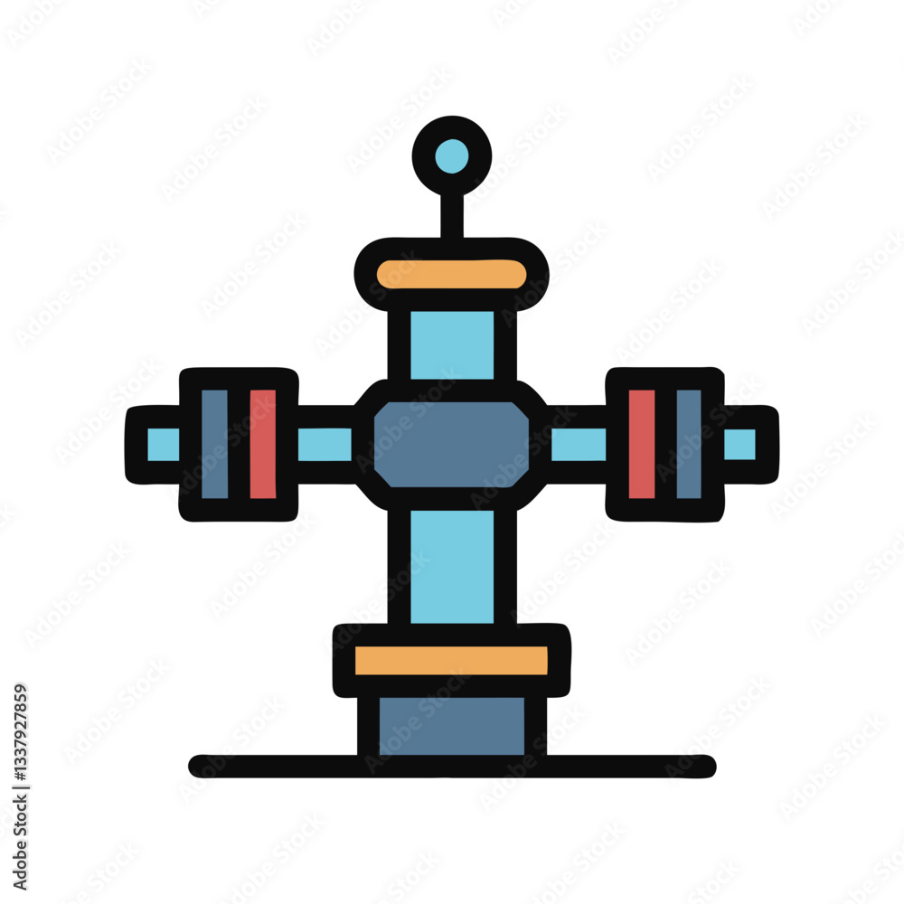 Oil and Gas Wellhead Valve Icon – Flat Vector Illustration Oil and Gas Wellhead Valve Icon – Flat Vector Illustration