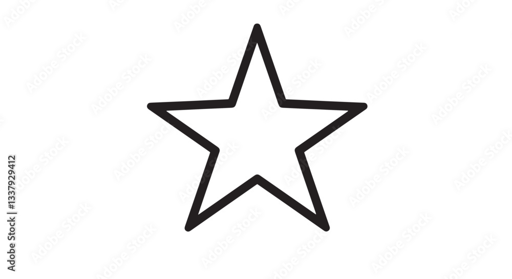 Simple Star Outline Vector Illustration Simple Star Outline Vector Illustration