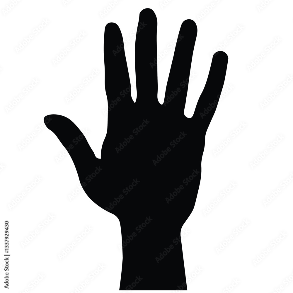 Hand Icon Silhouette Vector Illustration Hand Icon Silhouette Vector Illustration