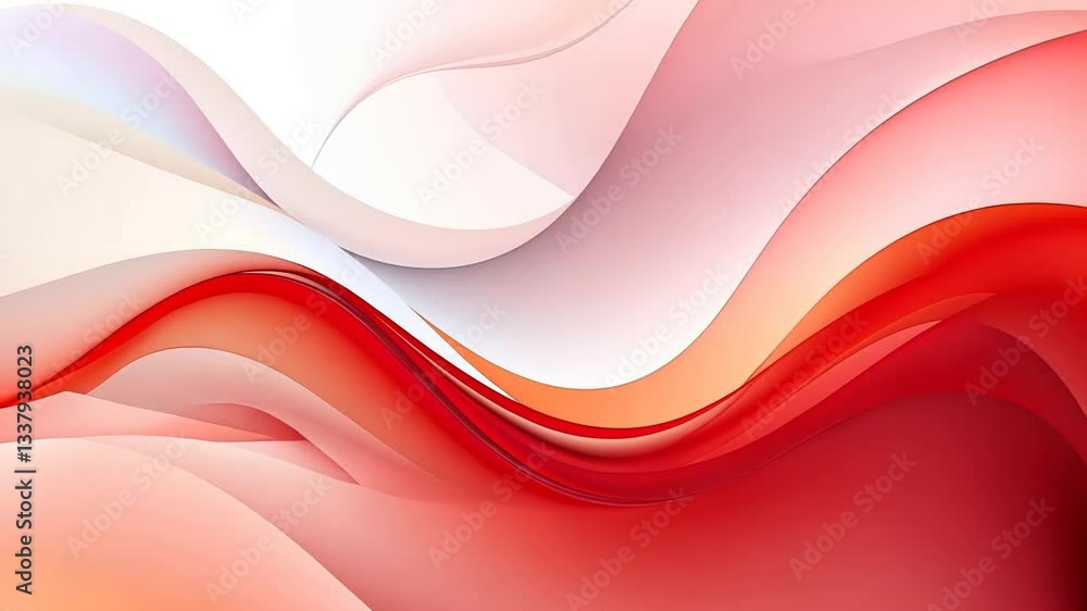 Abstract fluid dynamic design with vibrant red and white color gradients Abstract fluid dynamic design with vibrant red and white color gradients