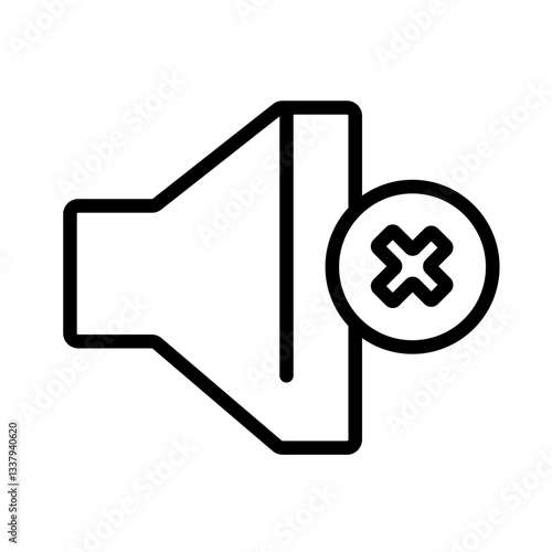 mute vector icon