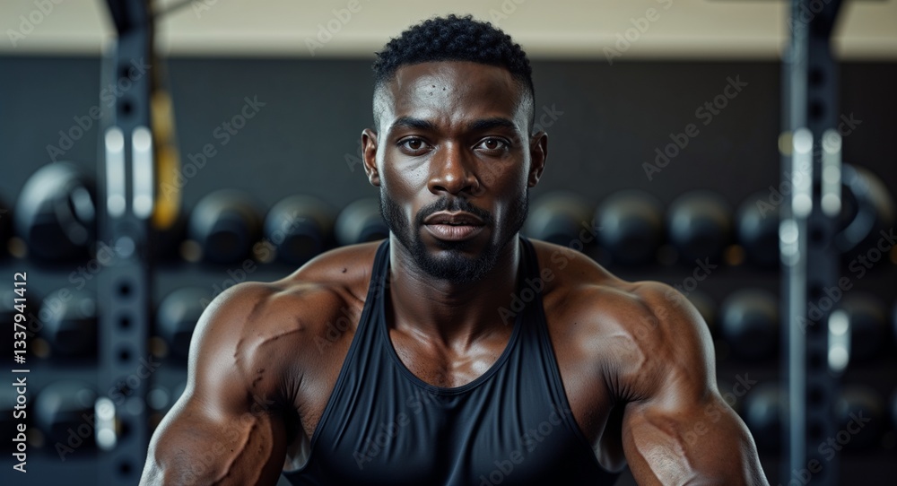 black African middle age guy gym background close up athlete active sports wear photography posing model photoshoot black African middle age guy gym background close up athlete active sports wear photography posing model photoshoot