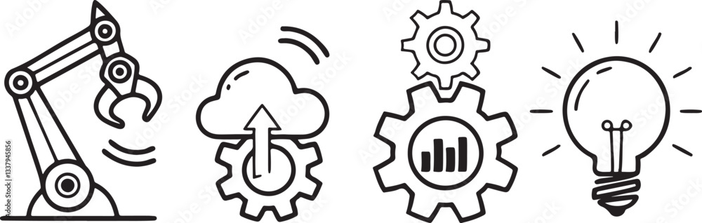 Business and Technology Icons | Communication, Networking, and Digital Marketing