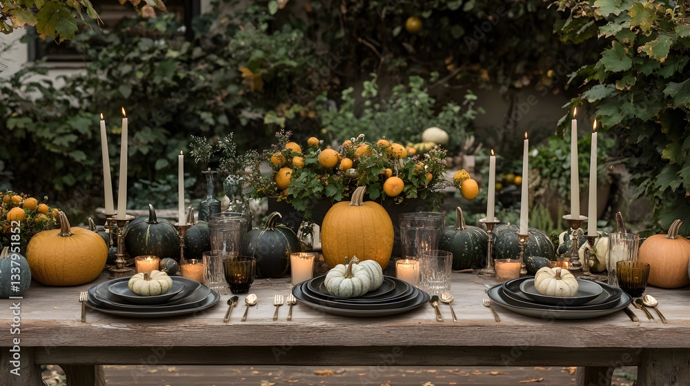 Autumnal Thanksgiving Table Setting: A Rustic Harvest Feast Autumnal Thanksgiving Table Setting: A Rustic Harvest Feast