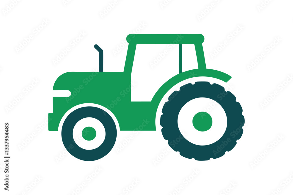 Obraz premium Tractor isolated on white background