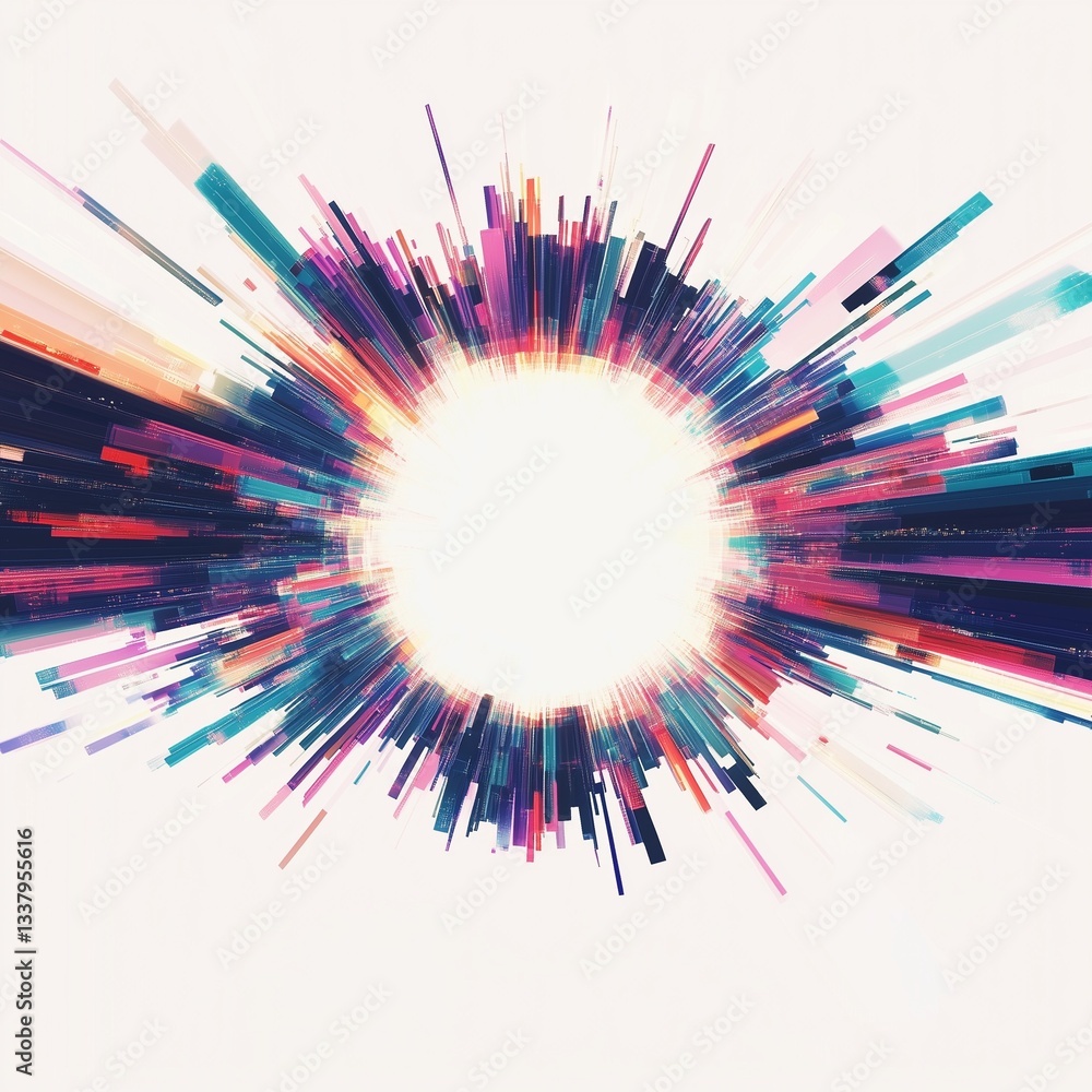 Obraz premium Colorful Light Explosion 