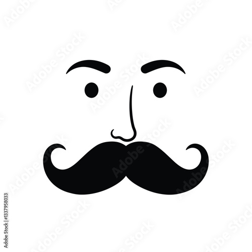 vector mustache icon