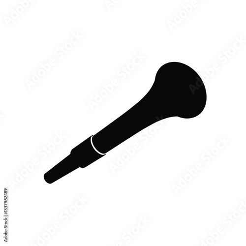 black brush isolated on white