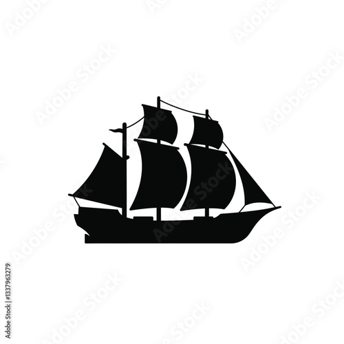 ship isolated on white