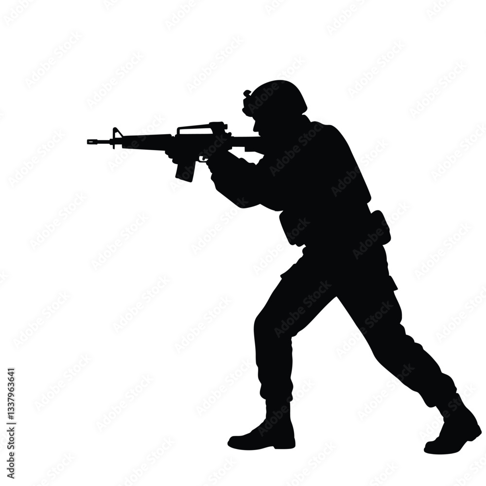 silhouette of a soldier silhouette of a soldier