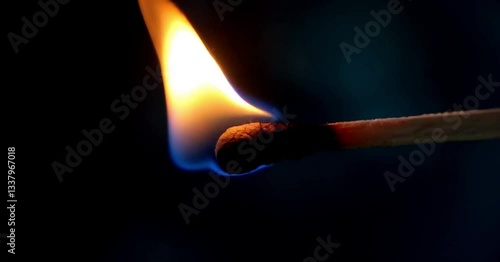 A match on fire